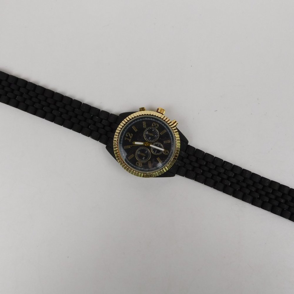 Fashion Watch - Brown Silicon Band, Stainless Steel, never worn